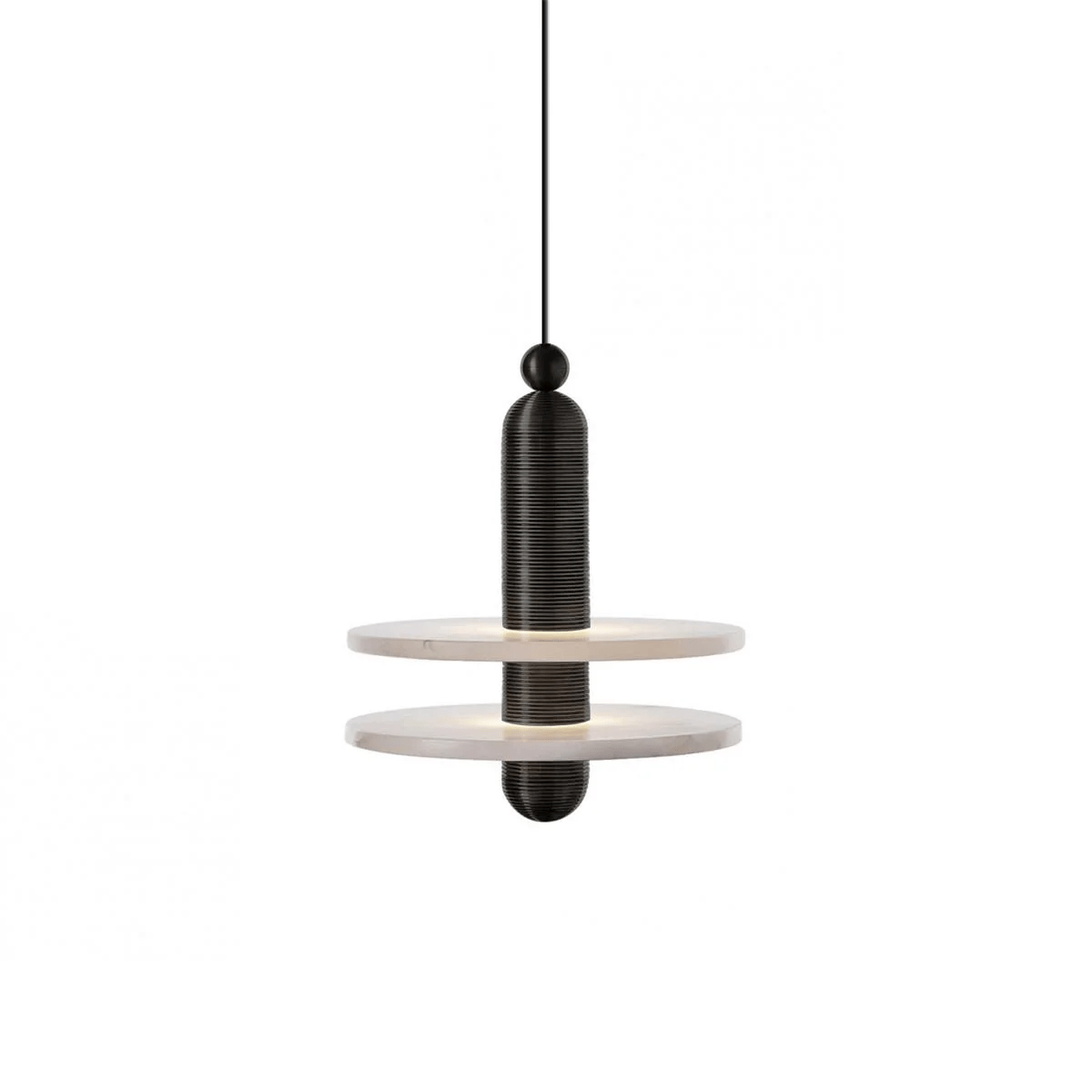 Orion Suspension Laiton Brossé Alabastre - Neutralighting