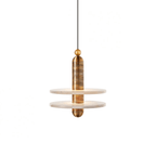 Orion Suspension Laiton Brossé Alabastre - Neutralighting