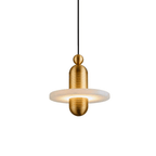 Orion Suspension Laiton Brossé Alabastre - Neutralighting