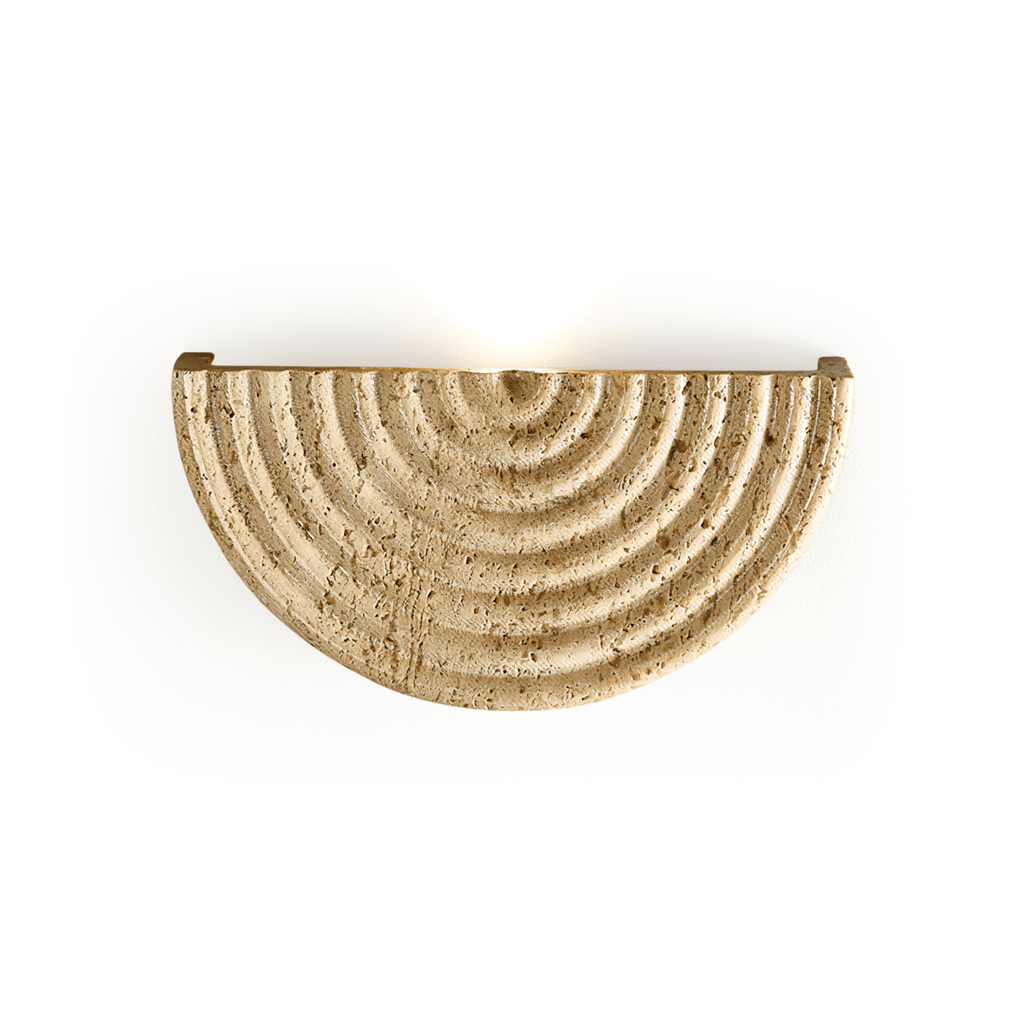 Faro Applique Murale en Travertin Demi-Lune - Neutralighting