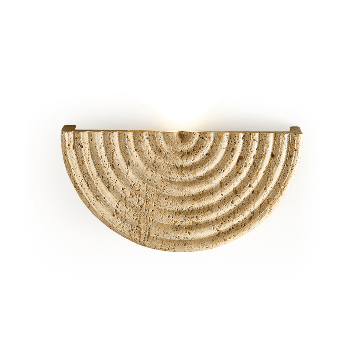 Faro Applique Murale en Travertin Demi-Lune - Neutralighting
