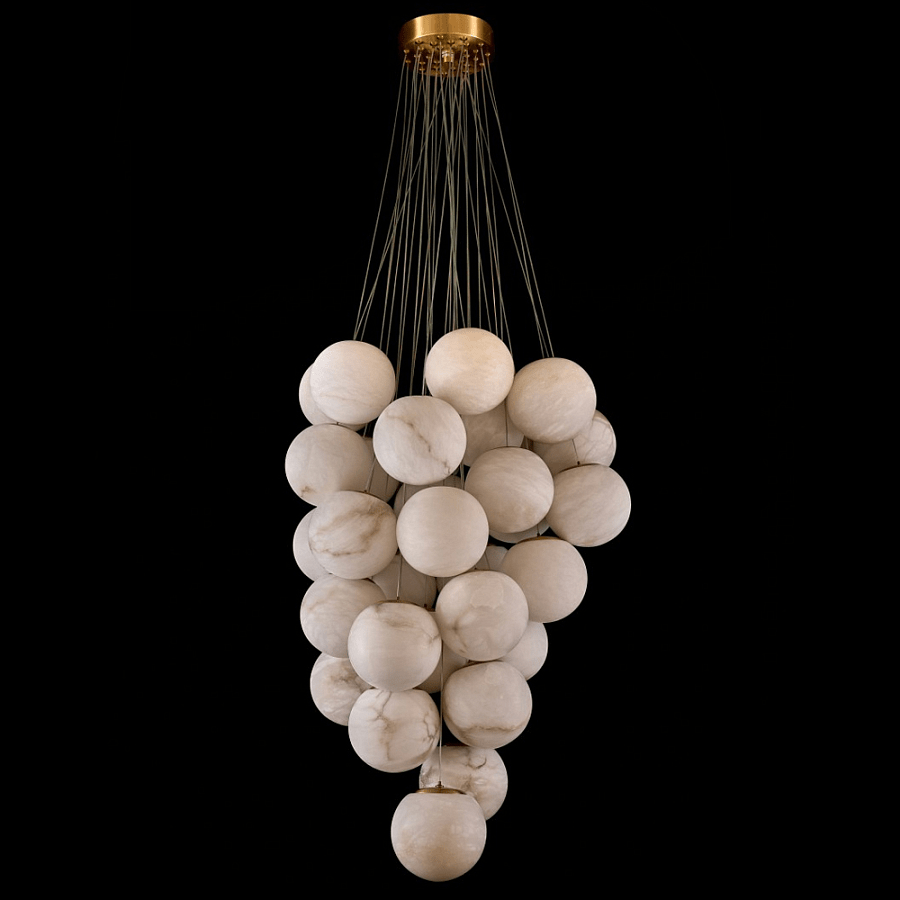 Grapha Chandelier à Globes en Albâtre Cluster - Neutralighting