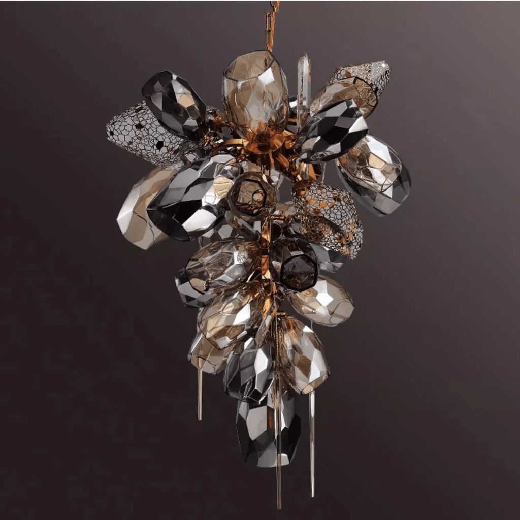Aurora Chandelier Moderne en Verre et Cristal - Neutralighting