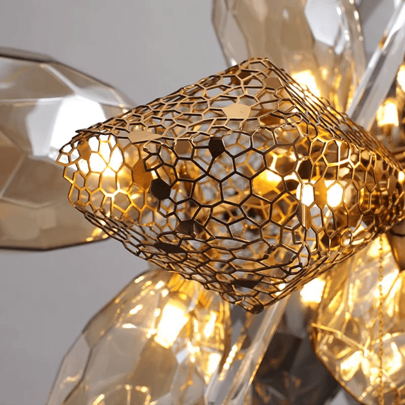 Aurora Chandelier Moderne en Verre et Cristal - Neutralighting