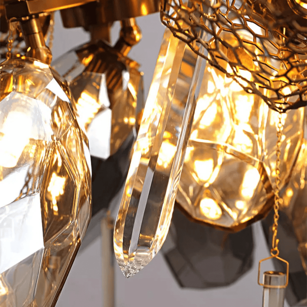 Aurora Chandelier Moderne en Verre et Cristal - Neutralighting
