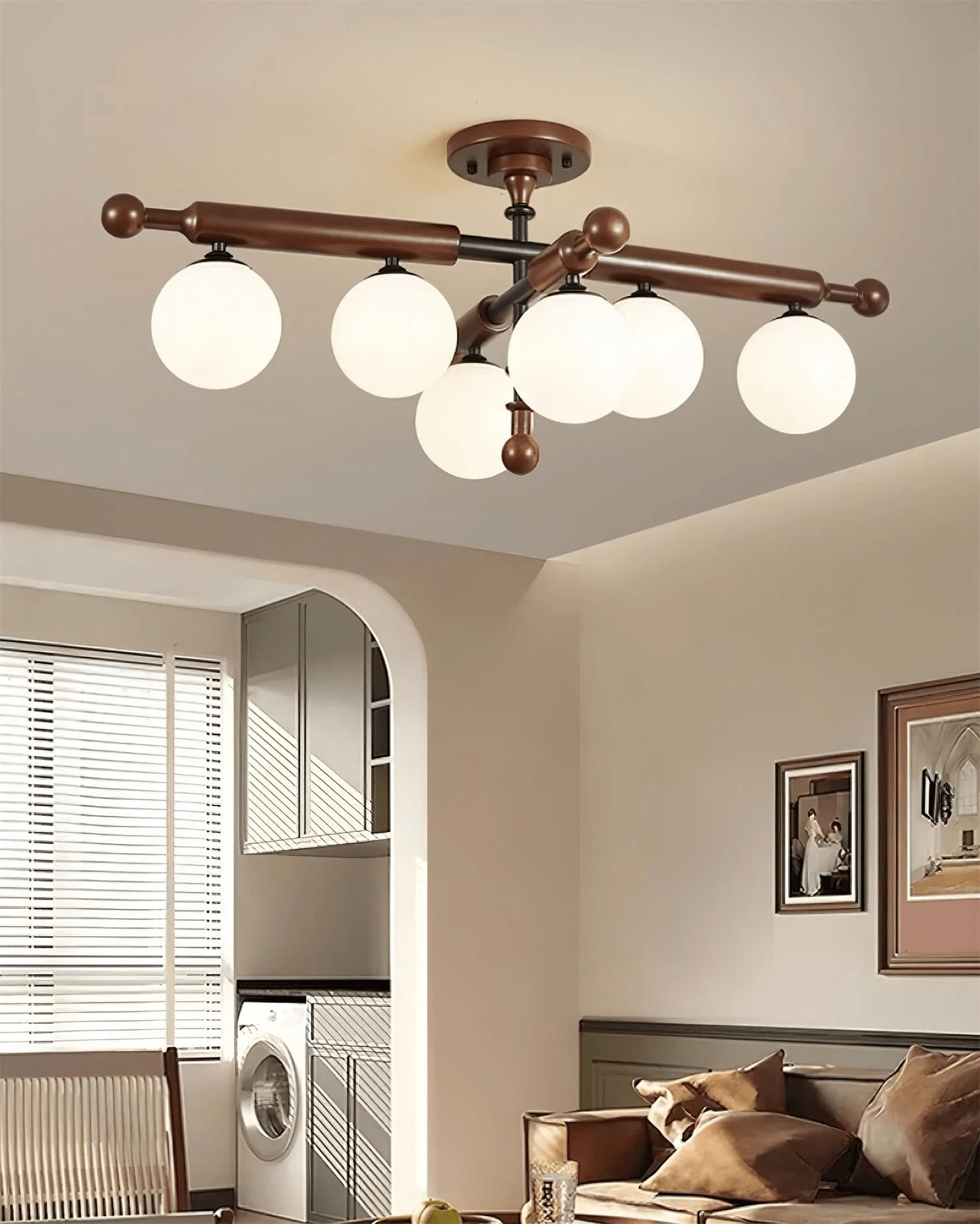 Rusticana Poutre Bois Plafonnier Lumière - Neutralighting