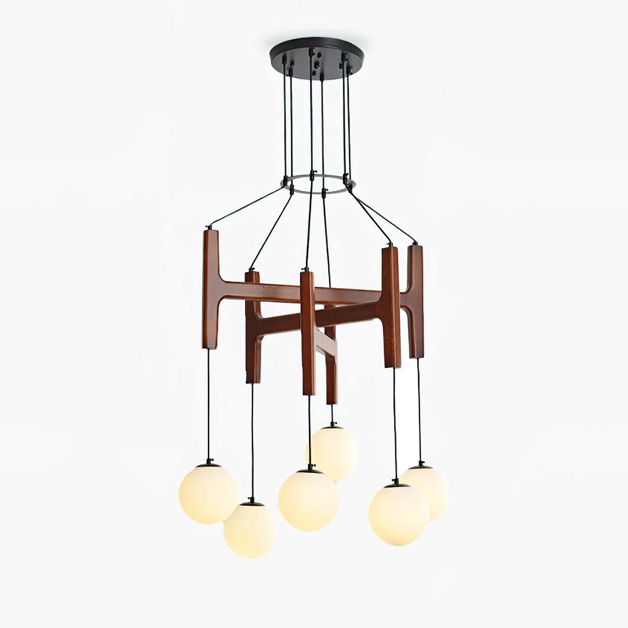 Xylocube Géométrique Bois Globe Suspension Lumière - Neutralighting