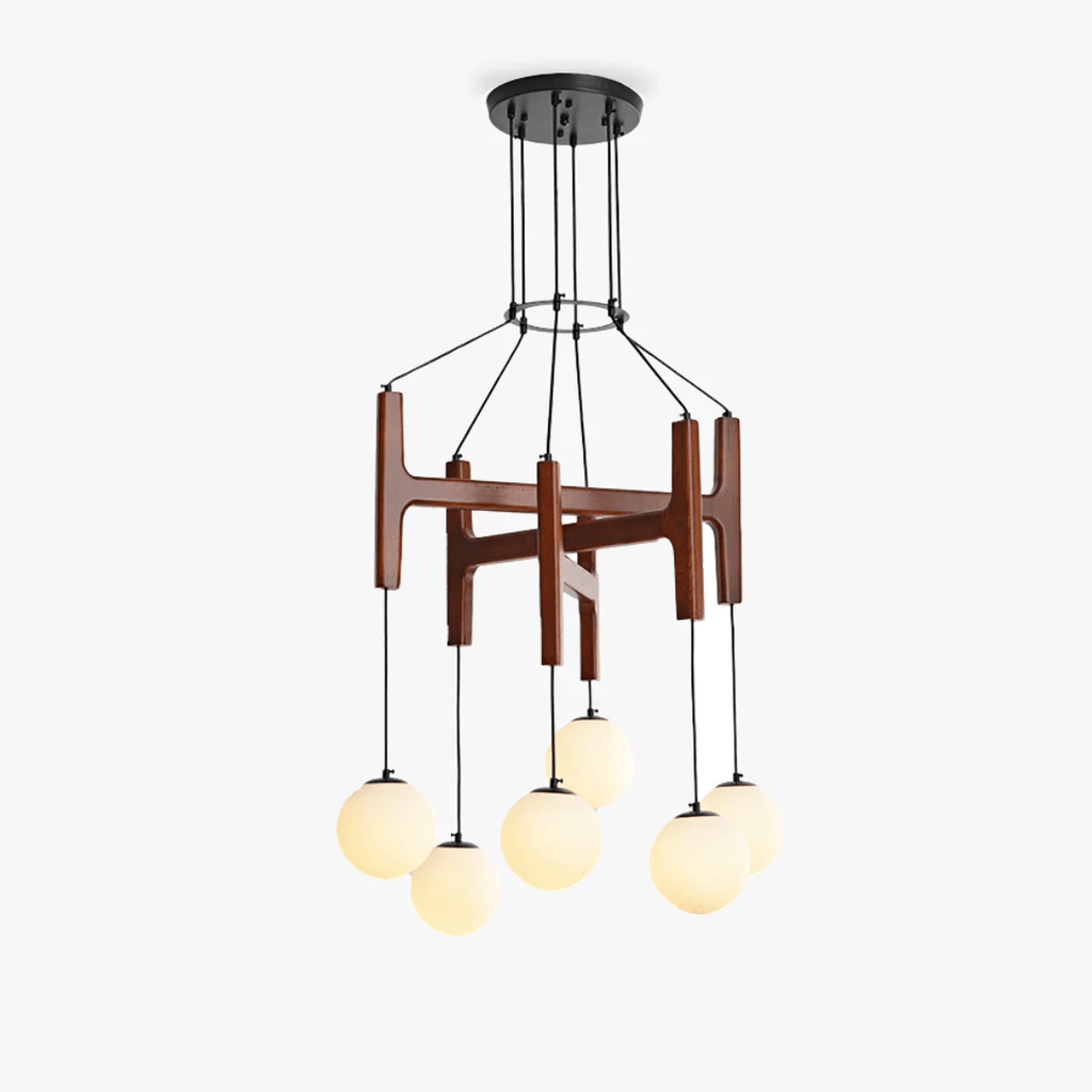 Xylocube Géométrique Bois Globe Suspension Lumière - Neutralighting