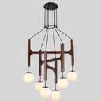 Xylocube Géométrique Bois Globe Suspension Lumière - Neutralighting