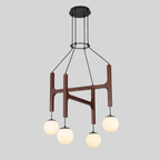 Xylocube Géométrique Bois Globe Suspension Lumière - Neutralighting
