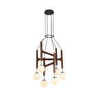 Xylocube Géométrique Bois Globe Suspension Lumière - Neutralighting