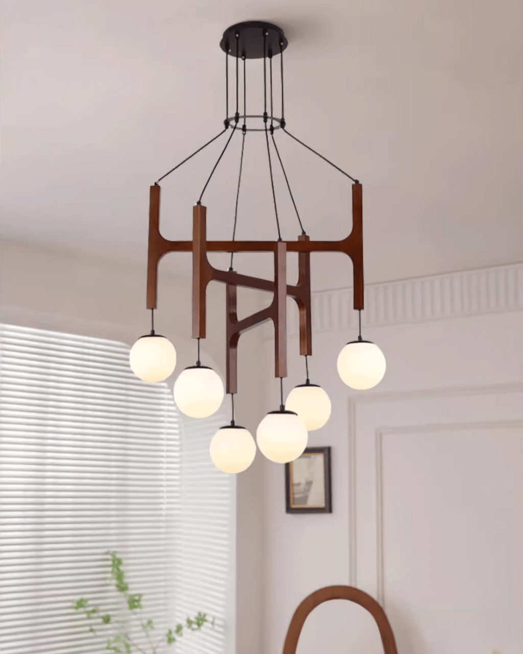 Xylocube Géométrique Bois Globe Suspension Lumière - Neutralighting