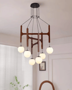 Xylocube Géométrique Bois Globe Suspension Lumière - Neutralighting