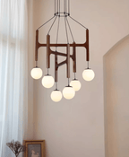 Xylocube Géométrique Bois Globe Suspension Lumière - Neutralighting
