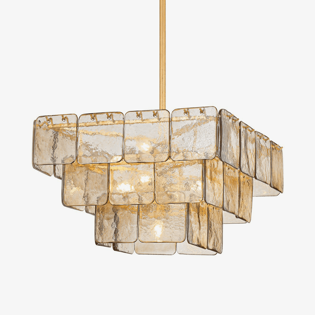 Aurora Chandelier Élégant en Verre Moderne - Neutralighting