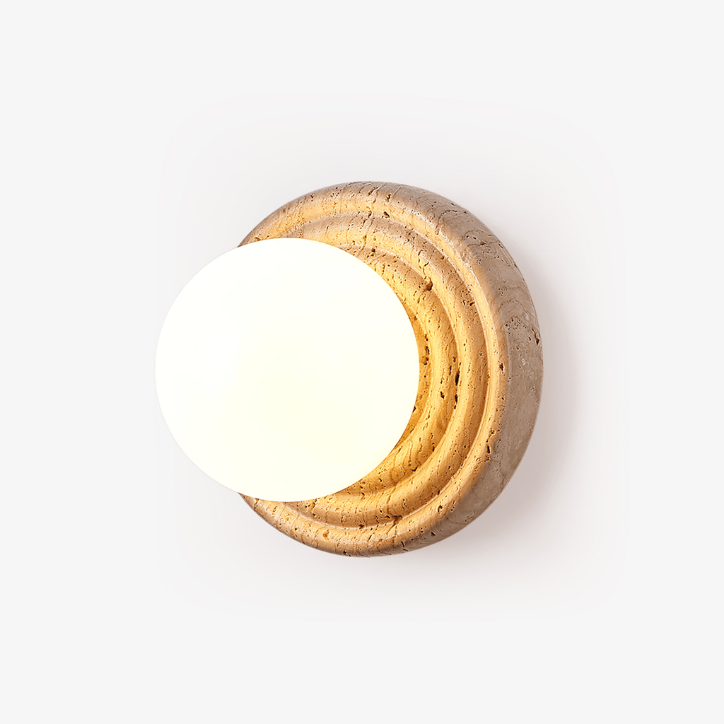 Echo Travertin Globe Applique Murale - Neutralighting