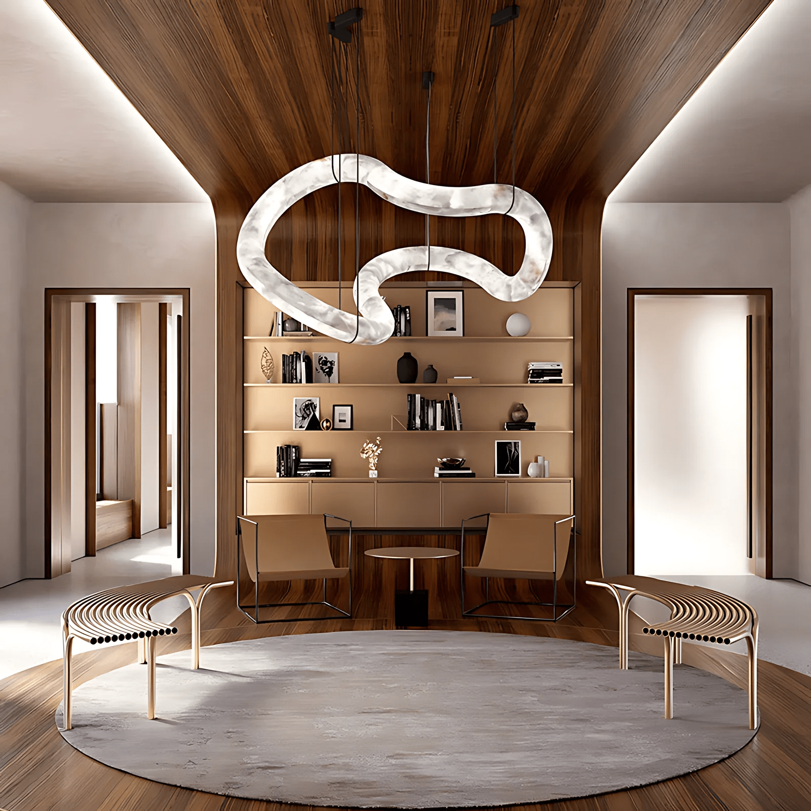 Erya Alabaster Pendant Light Chandelier - Neutralighting