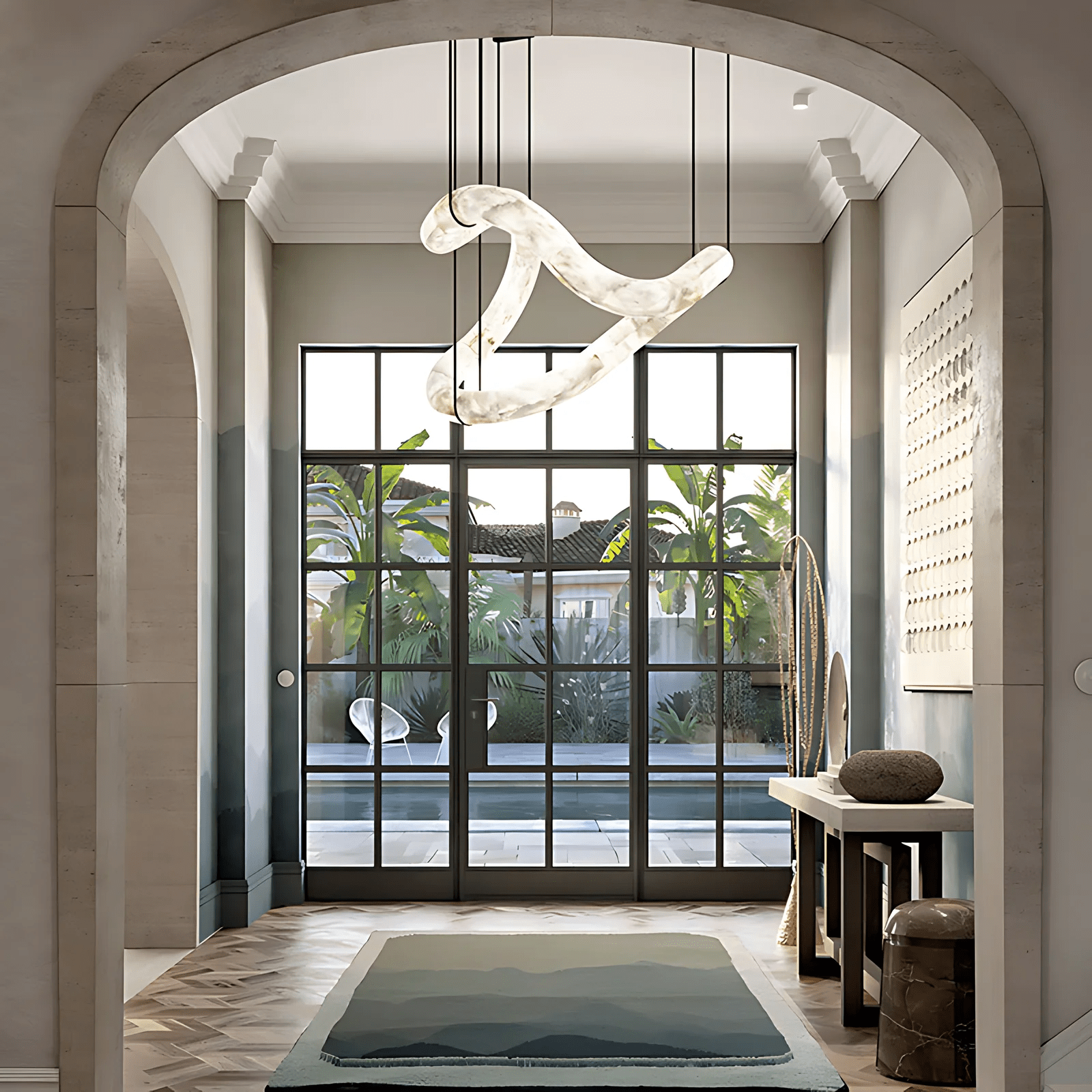 Erya Alabaster Pendant Light Chandelier - Neutralighting