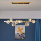 Valentina Suspension Boule Moderne, Métal/Verre, Doré/Noir, Salon - Neutralighting