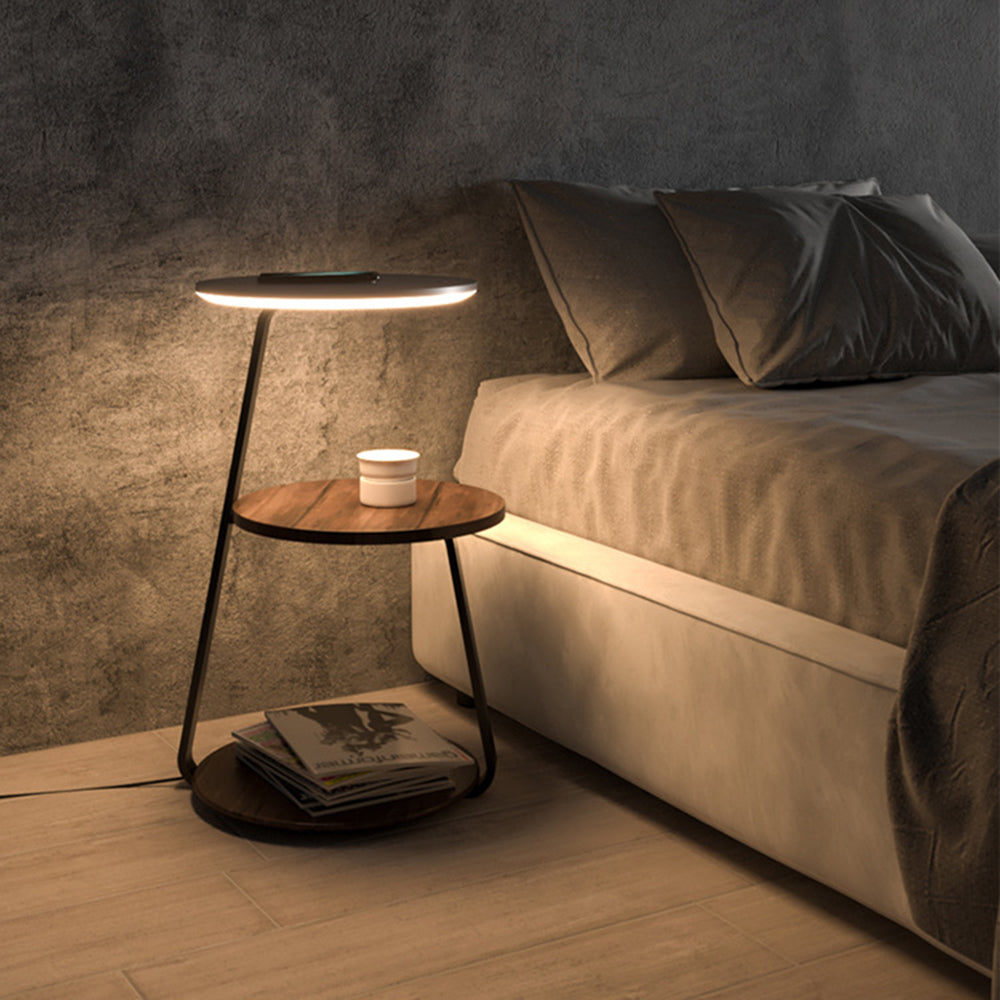 Muto LED Lampadaire Table Moderne, Bois, Salon/Salle à Manger - Neutralighting