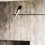 Ray Lampadaire Linéaire Simple, Métal, Noir, Salon/Chambre - Neutralighting