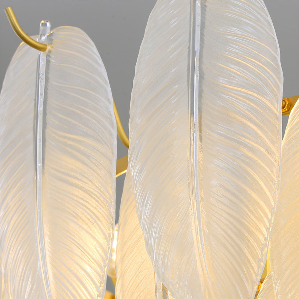 Kristy Suspension Plume Moderne, Cuivre/Verre, Doré, Salon - Neutralighting