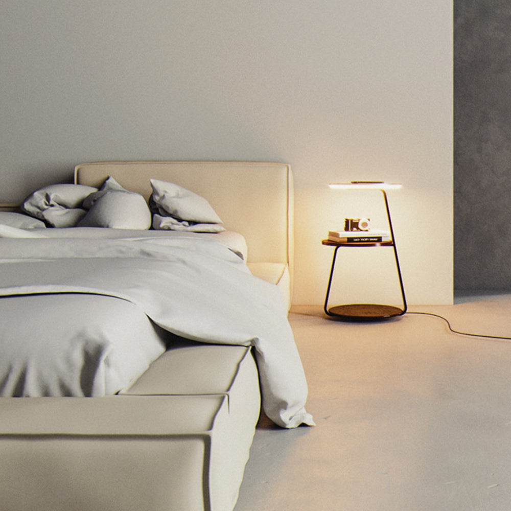 Muto LED Lampadaire Table Moderne, Bois, Salon/Salle à Manger - Neutralighting