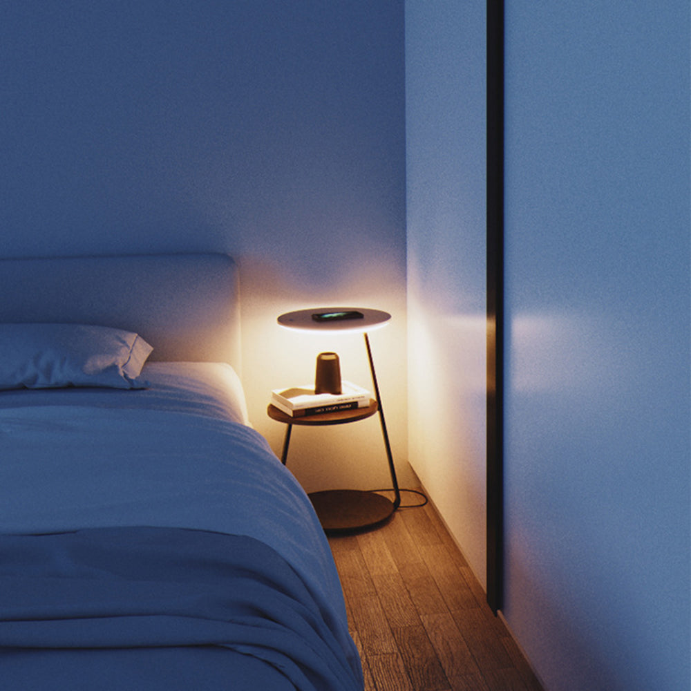 Muto LED Lampadaire Table Moderne, Bois, Salon/Salle à Manger - Neutralighting