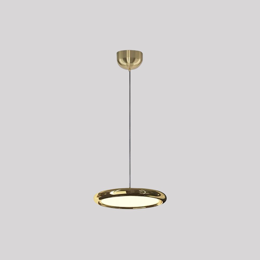 Arisha Suspension Ronde Moderne, Métal/Acrylique, Argent/Or/Rose Rouge, Salon - Neutralighting