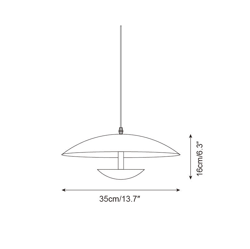 Pylos Lampe Suspendue Minimaliste Noire - Neutralighting