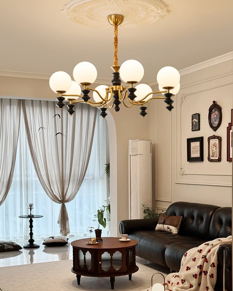 Ordore Chandelier en Bois Vintage Traditionnel - Neutralighting
