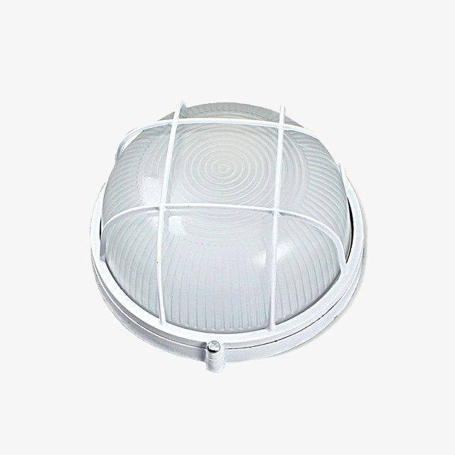 Plafonnier — Applique extérieur LED rond à grille blanche