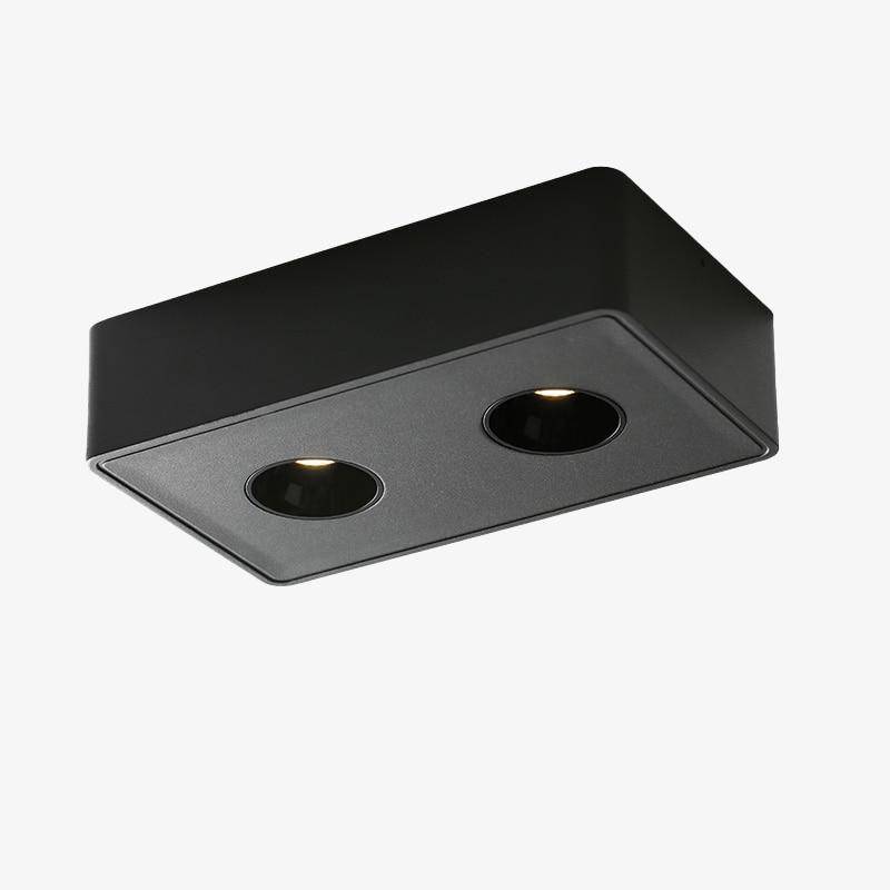 Spot rectangulaire moderne LED double Hector Nuance - Un Accent Géométrique Raffiné