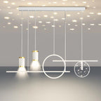 Arisha Luminaires Suspension Etoilé Moderne, Métal, Noir/Blanc/Or, Salon - Neutralighting