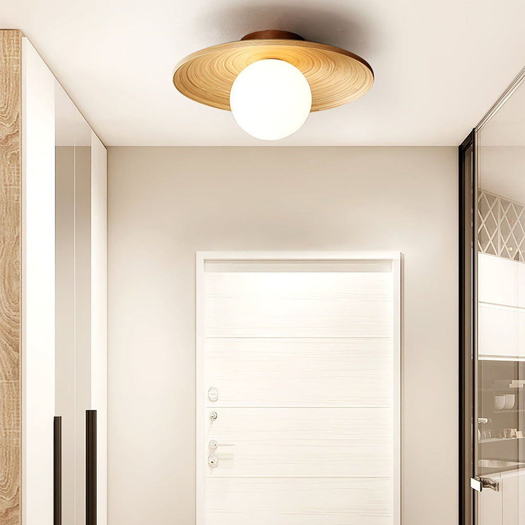 Lustra Plafonnier Soluna Bois Orbital - Neutralighting