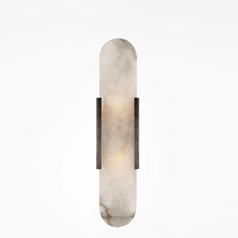 Arisha Applique Murale Marbre/Metal Moderne, Noir/Or, Cour - Neutralighting