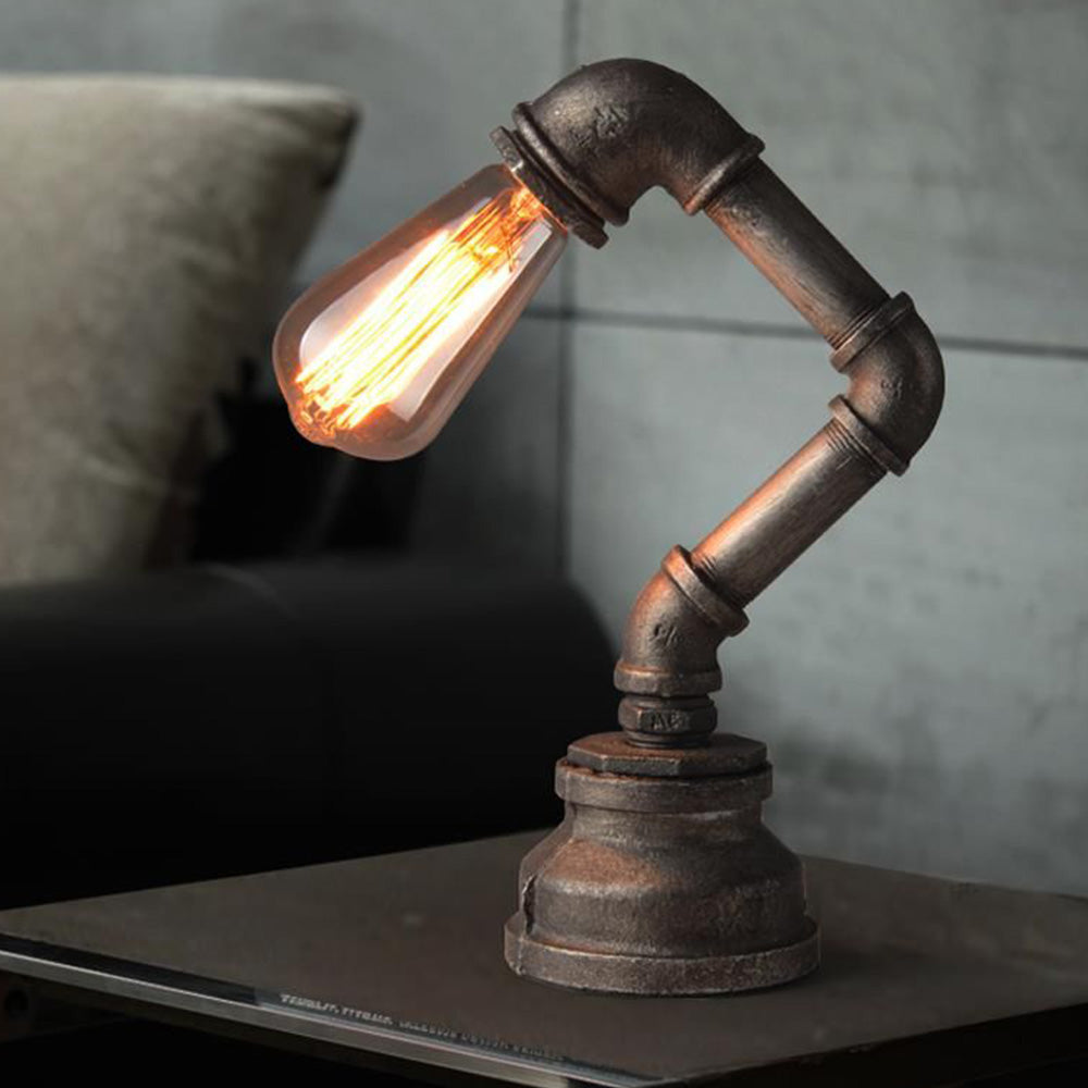 Silva Lampe de Table Sans Fil LED Cylindre Vintage Métal Noir Salon/Chambre à coucher - Neutralighting