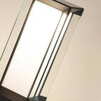 Ray Borne Extérieure Rectangulaire Moderne, Métal/Verre, Blanc/Noir, Cour - Neutralighting