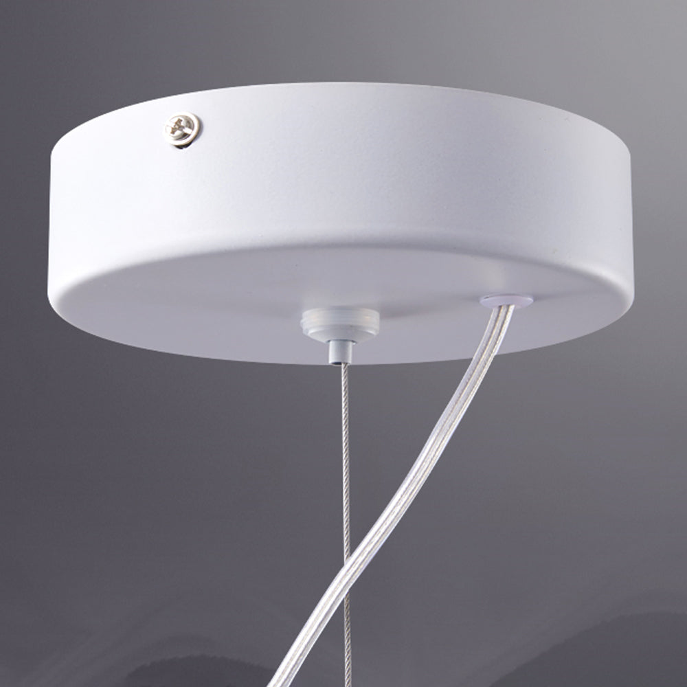 Arisha Suspension Linéaire Moderne, Metal/PET, Blanc, Salon - Neutralighting