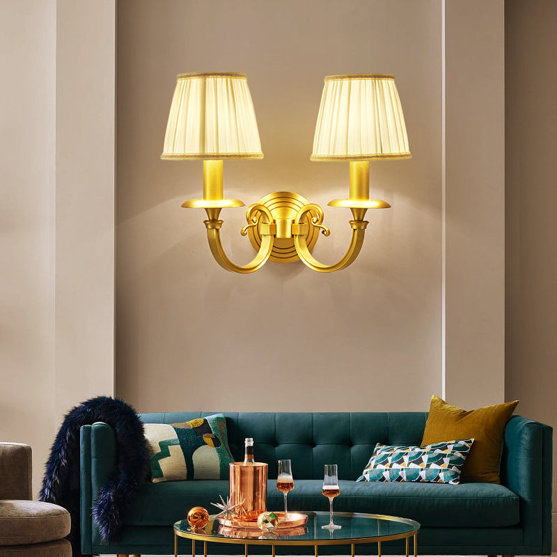 Silva Décoratif Intérieur Applique Murale Métal Tissu Salon Chambre à Coucher - Neutralighting