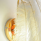O'Moore Applique Murale Design LED Plume Moderne Métal Plume Blanc Chambre à Coucher/Salon - Neutralighting