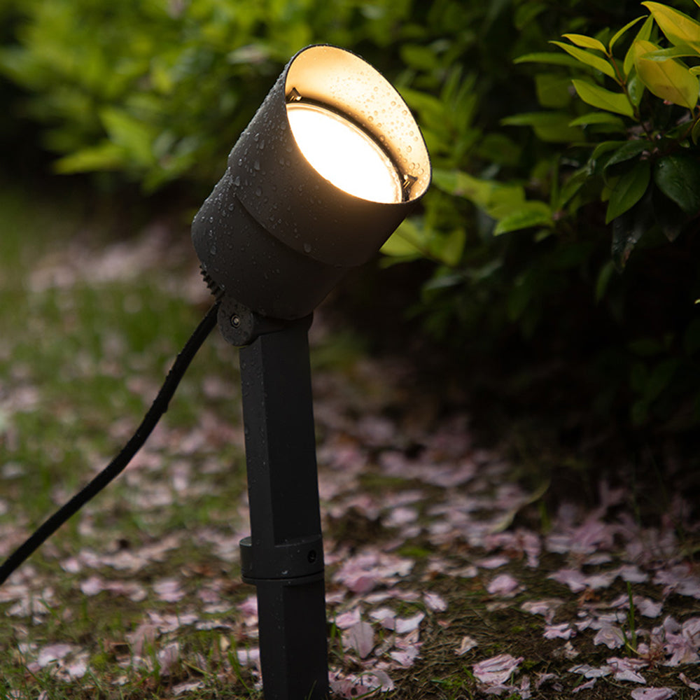 Ray Spot Extérieur Cylindre Moderne, Métal/Acrylique, Noir, Jardin - Neutralighting