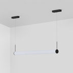 Ray Suspension Extérieure Cylindre Moderne, Métal/Acrylique, Noir/Blanc, Balcon - Neutralighting