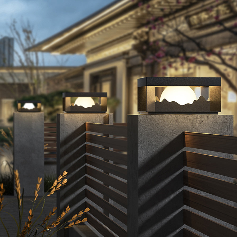 Ray Lampe de Poteau Solaire, Montagne, L 25/30/40CM - Neutralighting