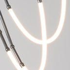 Ray Luminaires Suspensions de Manière Détournée Linéaire Silicium/Métal Noir/Blanc Salon/Chambre à Coucher - Neutralighting