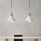 Muto Moderne LED Suspension Blanc Métal Ciment Salon Chambre à Coucher - Neutralighting