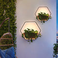 Ray Applique Murale Extérieure Hexagone Nordique, Métal, Noir, Clôture - Neutralighting