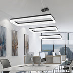 Arisha Luminaires Suspensions Carrée Simple Moderne Acrylique Noir/Blanc Salon/Chambre à Coucher/Salle à Manger - Neutralighting