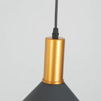 Arisha Suspension Luminaire 3 Lampes Design Italien Métal Verre Vert Grisâtre Salon/Salle à Manger - Neutralighting