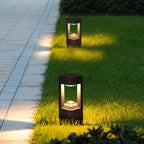 Ray Borne Extérieure Carrée Moderne, Métal/Acrylique, Noir, Jardin - Neutralighting